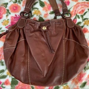 Lucky Brand Brown Leather Purse Boho
